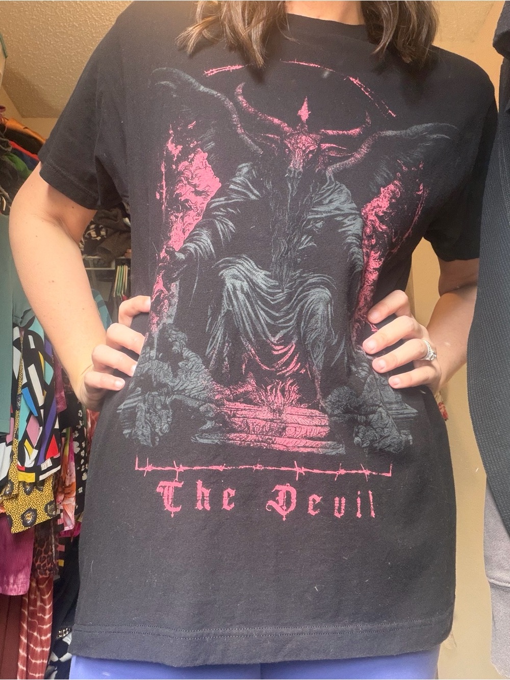 Black The Devil Graphic Tee - Men's Short Sleeve Casual Shirt